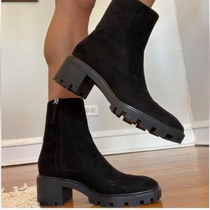 Zara lug sole heeled ankle boot
